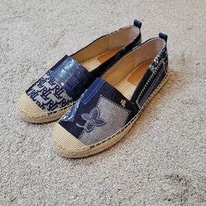 Ralph Lauren Women’s Cameryn Patchwork Espadrille Flat - Size 10